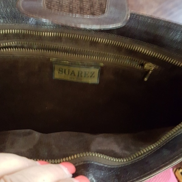 Suarez  brown Suede‎ & Leather clutch - Picture 3 of 8